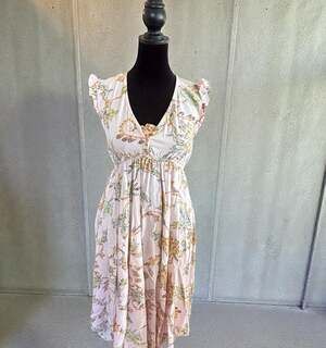 Jessica Simpson Grove Floral Boho V-Neck Dress